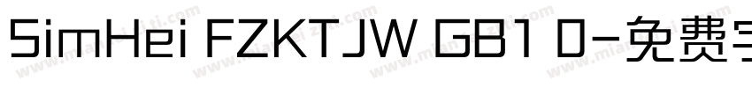 SimHei FZKTJW GB1 0字体转换